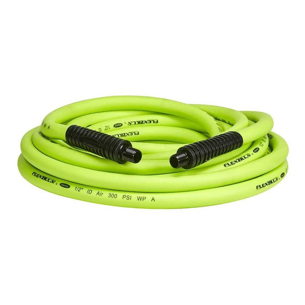 Flexzilla Air Hose 1/2" x 25' with 3/8" MNPT Fittings for