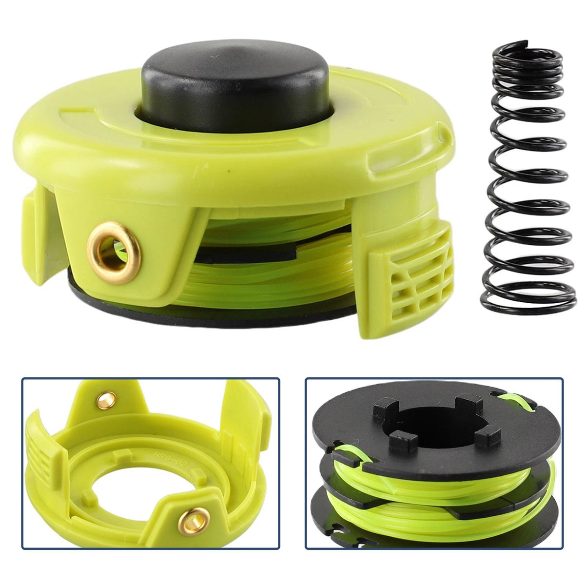Trimmer Complete Spool Set for 1.2mm Black Yellow