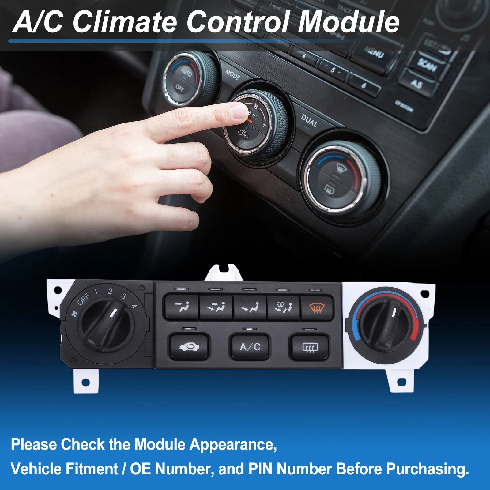 A/C Heater Climate Control Switch Module for Honda Odyssey (1999–2004) No.599-269