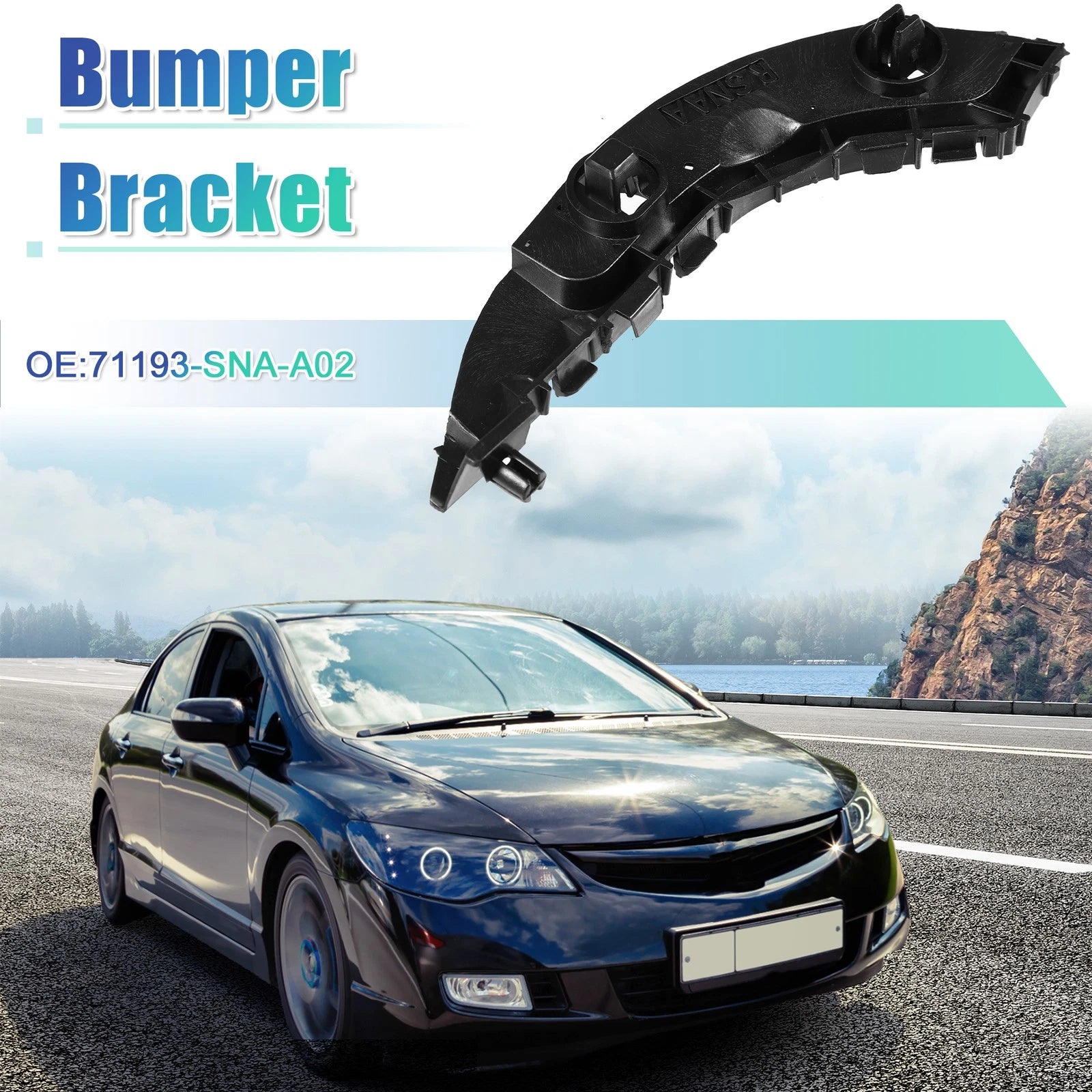 Left Front Bumper Bracket for Honda Civic (2006–2011) NO.71198-SNA-A