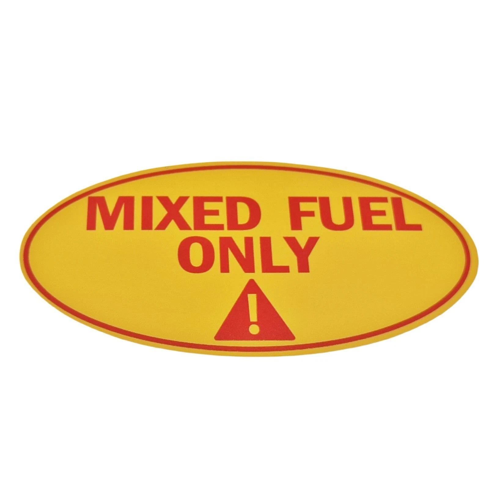 Mixed Fuel Only Sticker for Outdoor Power Equipment (4x2 inch)