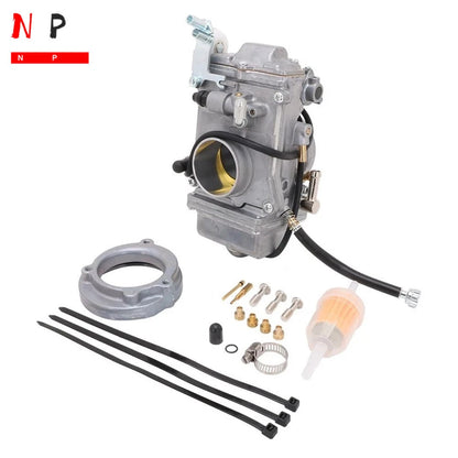 Carburetor + Choke Cable for Harley Evo Evolution Twin Cam (Mikuni HSR42mm TM42-6)