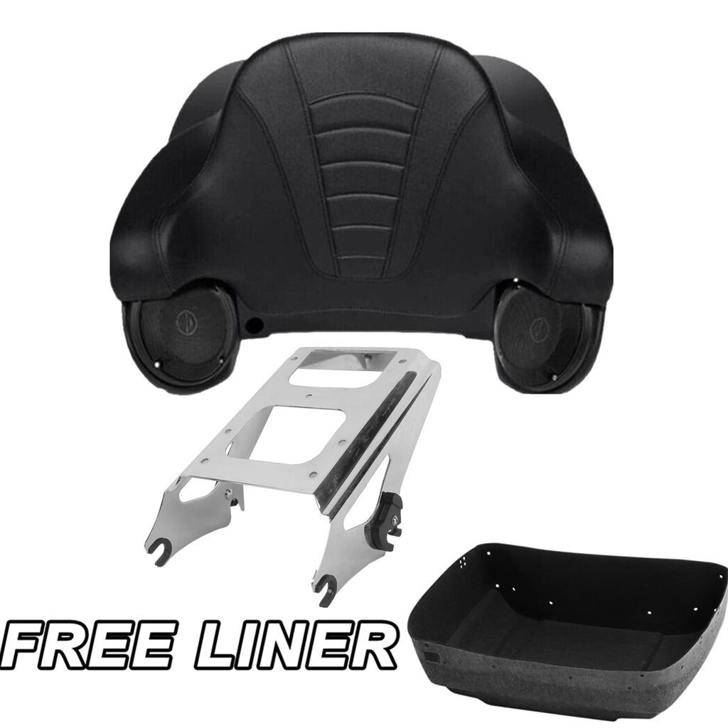Trunk Pad Mount Rack Speakers for Harley Electra Glide (2009–2013)
