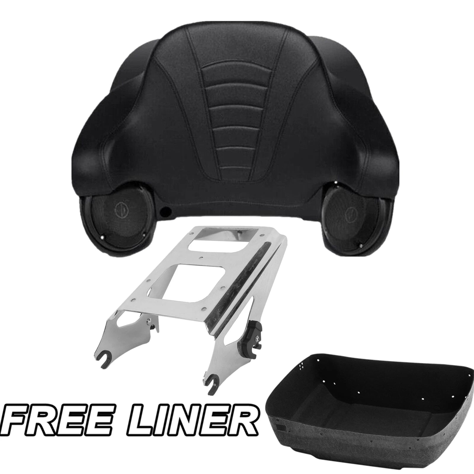 Trunk Pad Mount Rack Speakers for Harley Electra Glide (2009–2013)