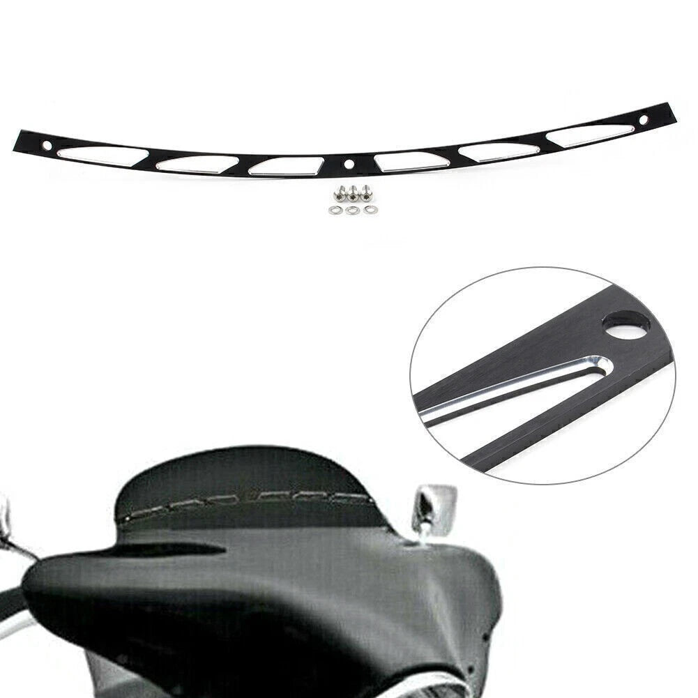 Cut Fairing Windshield Trim for Harley Electra Glide FLHT FLHTC FLHX (1996–2013) Black