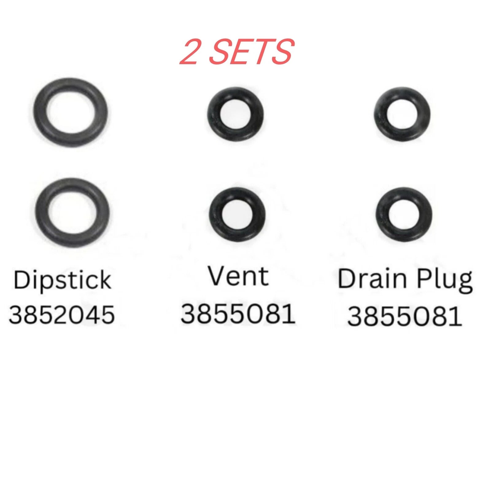 2X Gearlube O-Rings for Volvo Penta Duoprop DPS-M Drive (Replaces 3852045, 3855081)