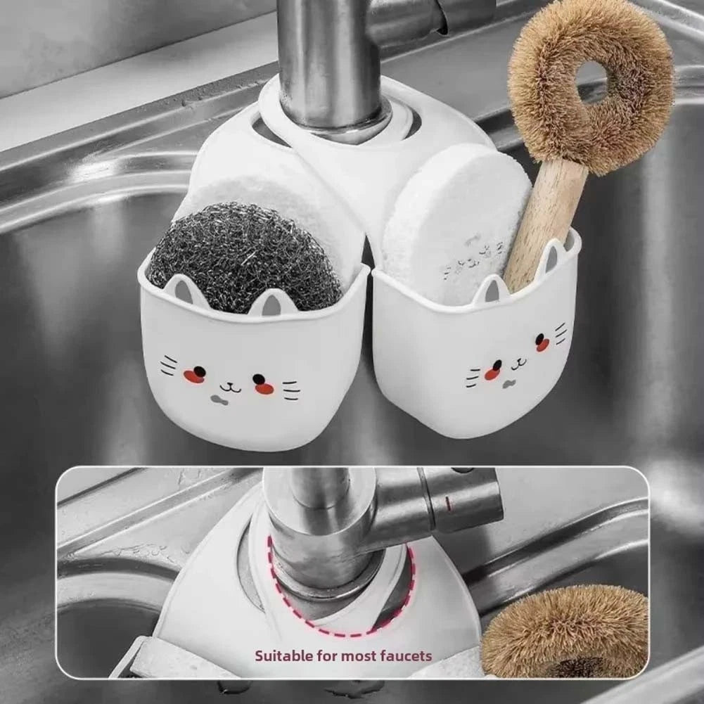 2X Kitchen Sink Storage Rack for Sponges and Cleaning Tools