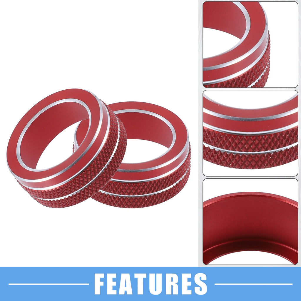 AC Control Switch Knob Cover Trim Replacement for Toyota Corolla (2020–2022) Red