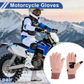 Full Finger Cycling Gloves for Mountain Biking Fold Back Pink Women