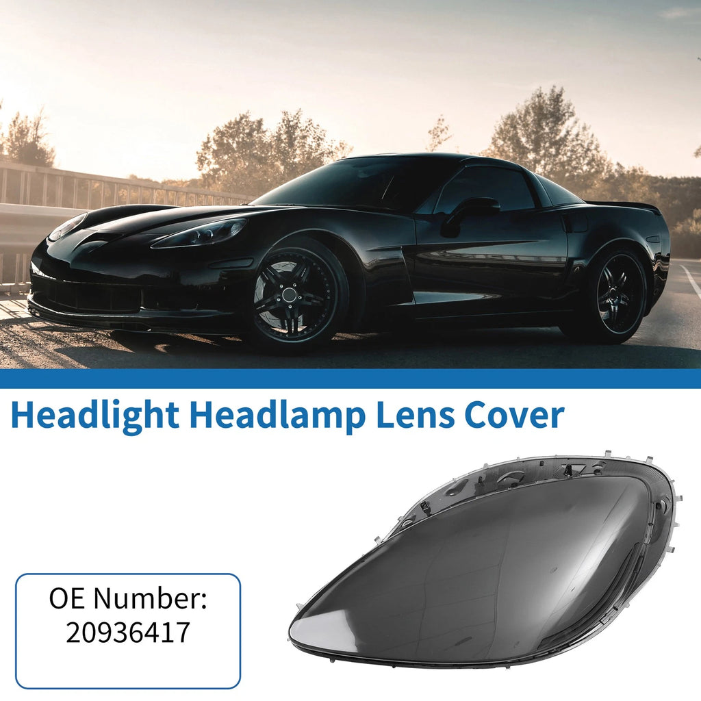 Front Left Headlight Lens Cover Replacement for Chevy Corvette C6 (2005–2013)