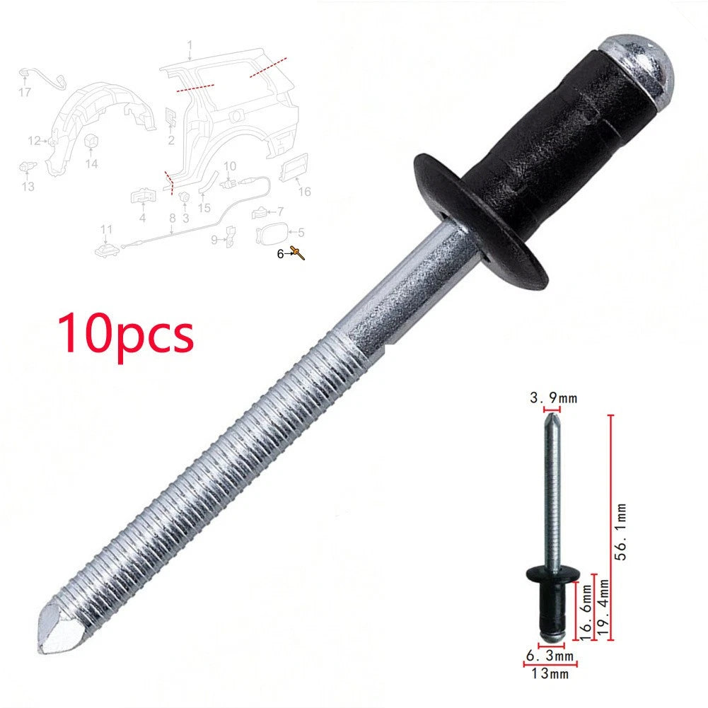 10pcs Fuel Lid Blind Rivet for