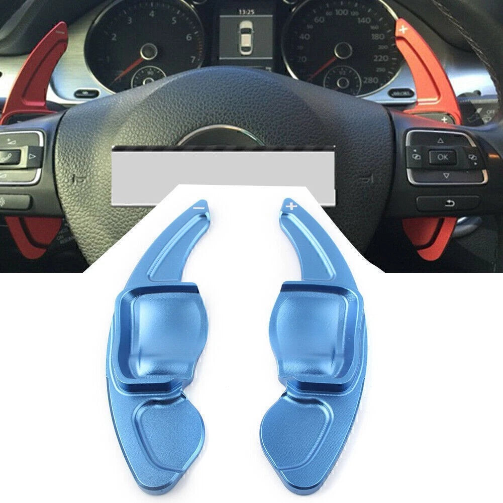 Steering Wheel Shift Paddle Shifter Extensions for VW Golf Jetta MK5 MK6 (2006–2014) Blue