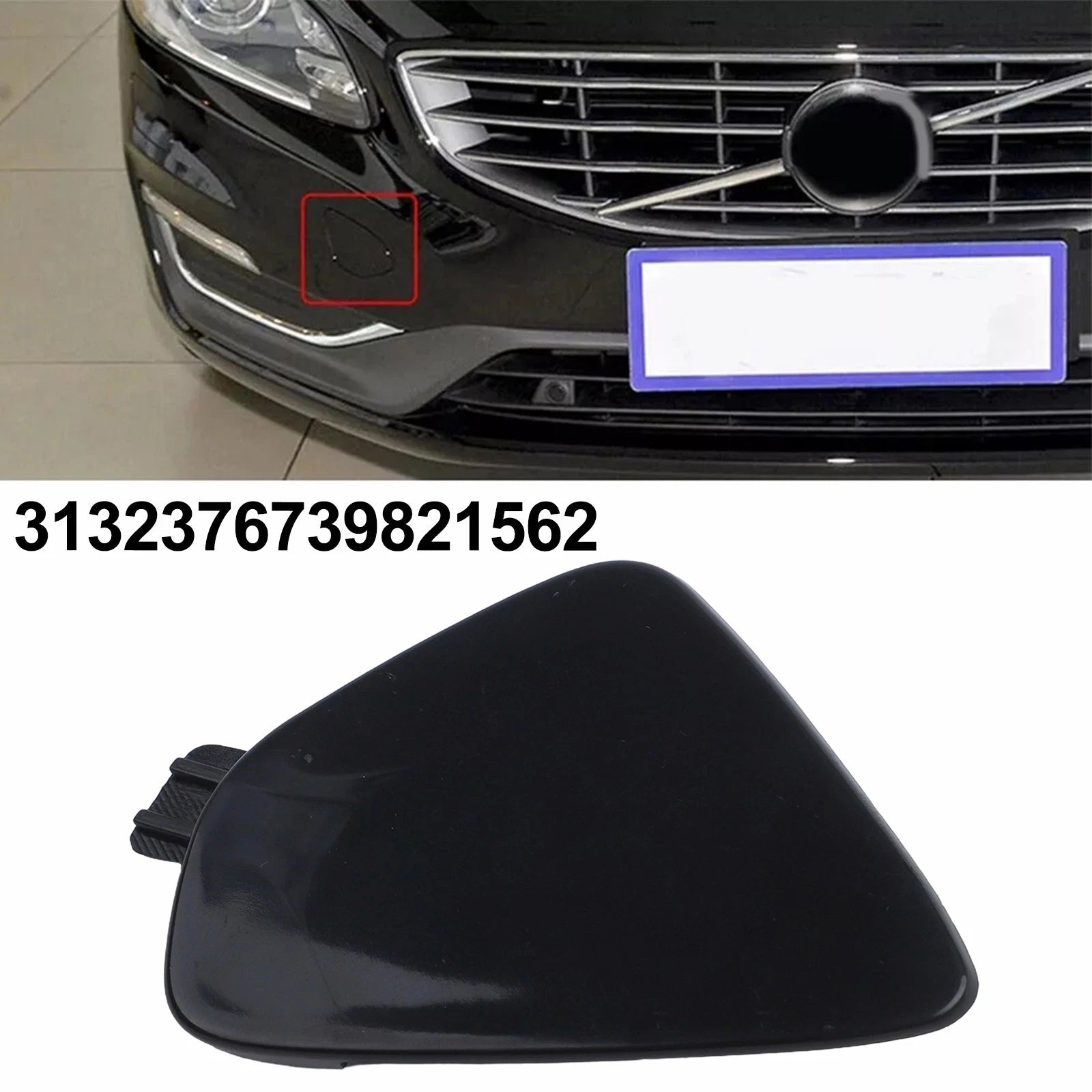 Tow Hook Eyecap for Volvo XC60 (2014–2017) Black