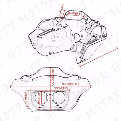 Unpainted ABS Outer Fairing for Harley Davidson Road Glide FLTR (1998–2013)