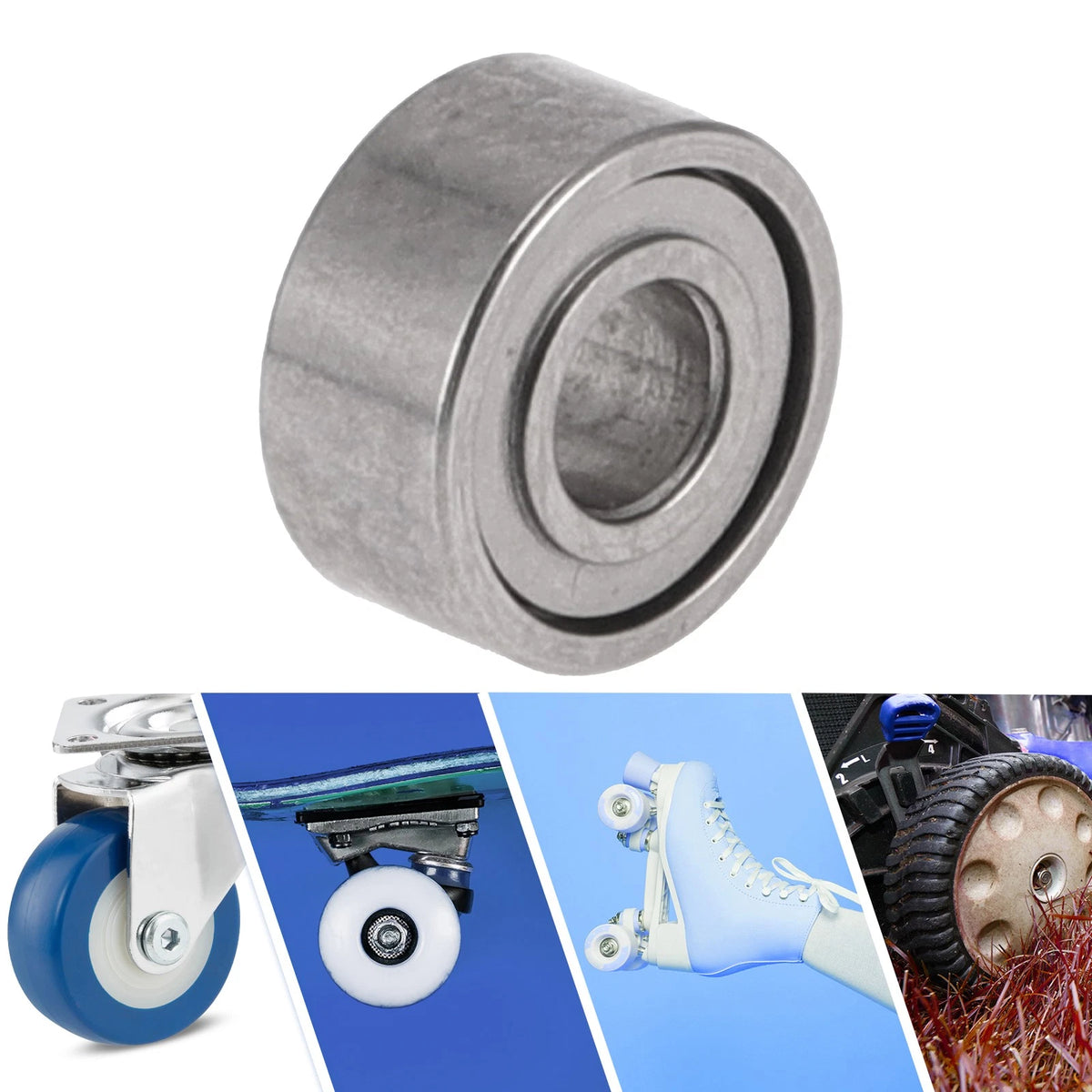 2X 520ZZ Deep Groove Ball Bearings for Scooter Skateboard Wheel (N/A)
