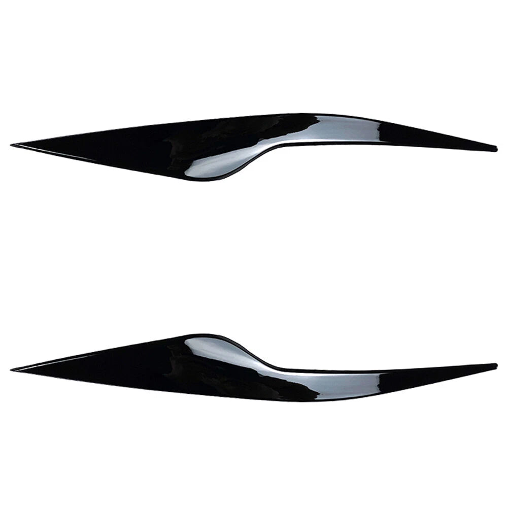 Eyelids Headlight Eyebrows Trim Glossy Black for Ford Focus MK2 (2008–2010)