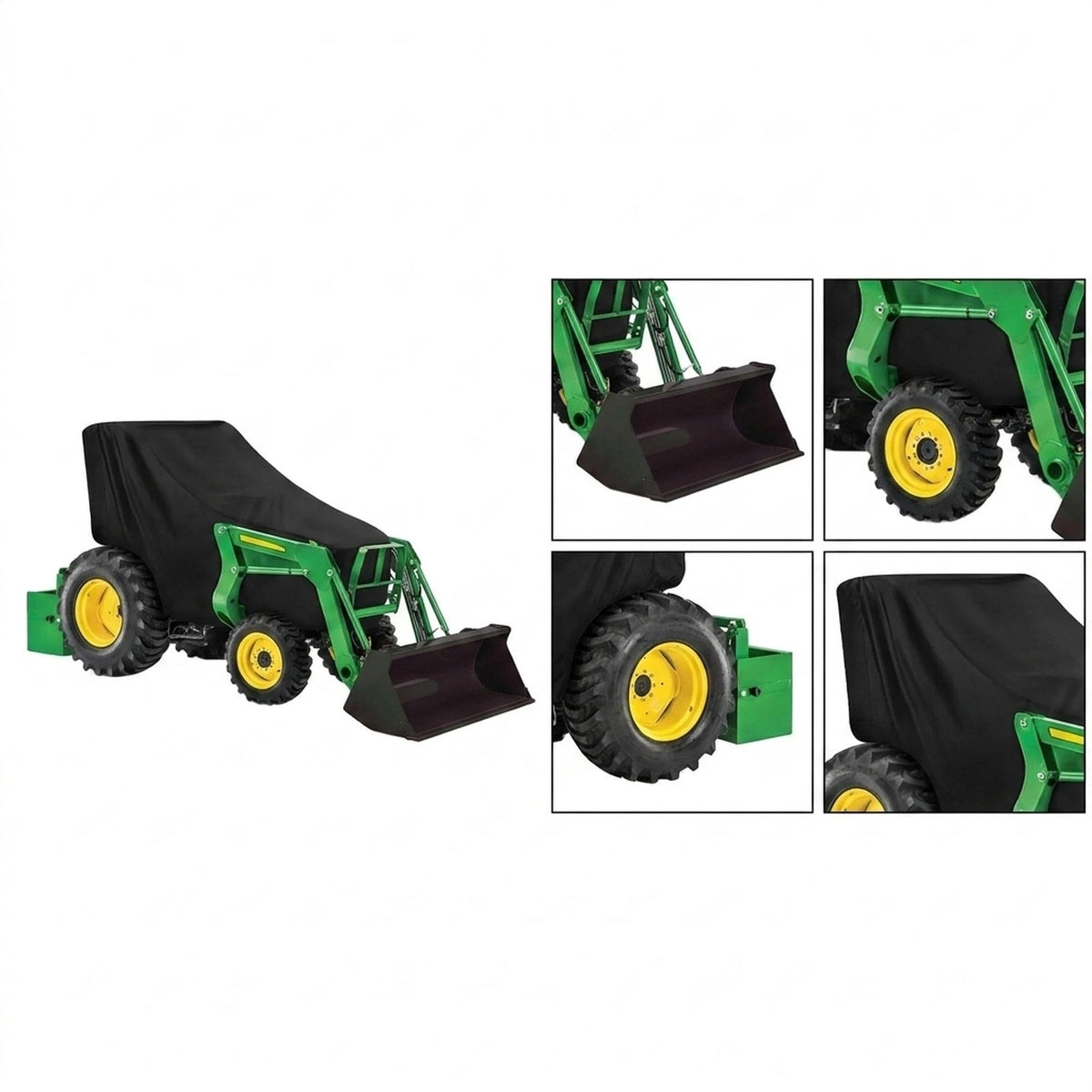 Heavy Duty Compact Tractor Cover with Buckle & Drawstring Security