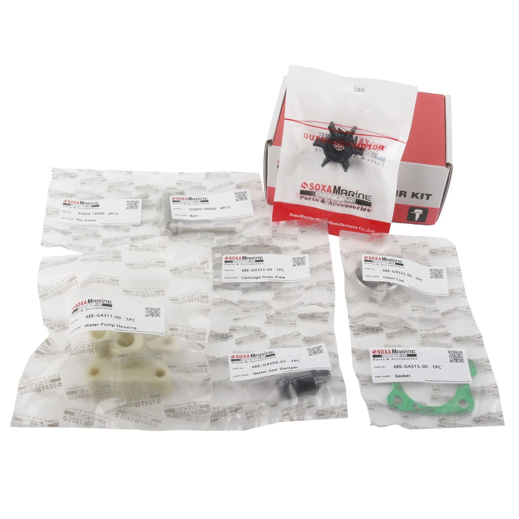 Water Pump Rebuild Service Kit 6EE-W0078-00 for Yamaha Outboard