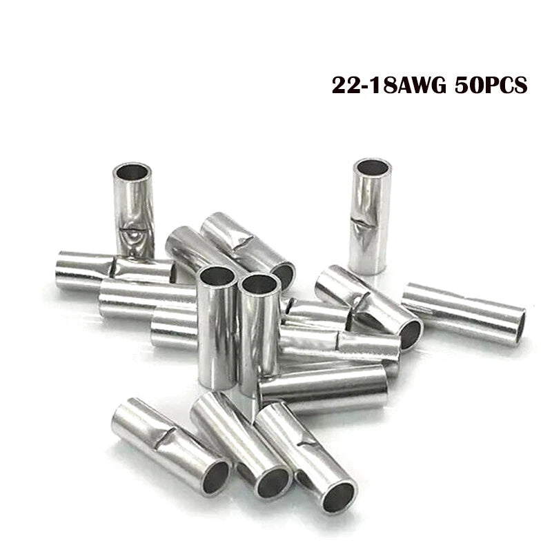50pcs Butt Connectors for (22-10 AWG)