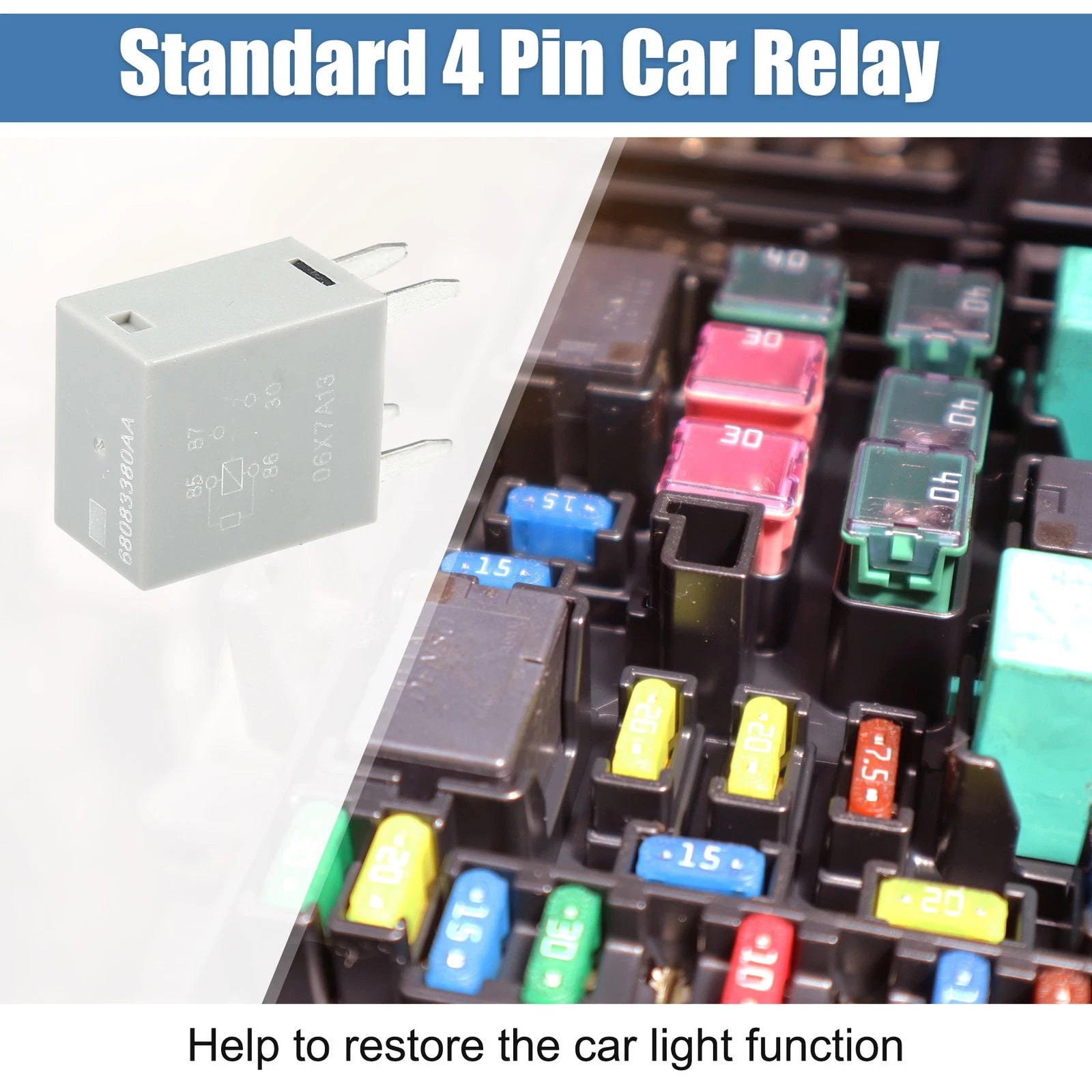 12V Power Relay 4 Pin 35A Replacement for Dodge Ram Jeep (2002–2024)