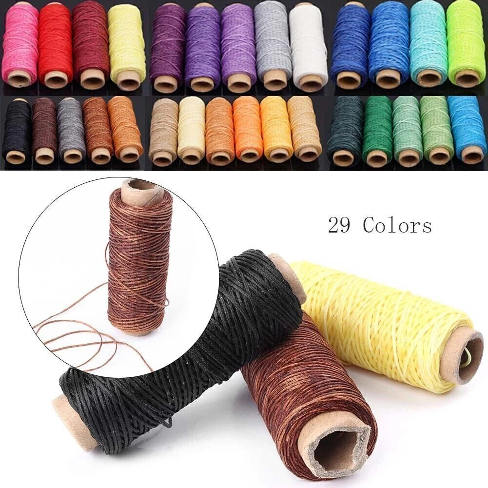 Leather Sewing Waxed Thread 50M 150D 1mm Craft Stitching Cord Tool