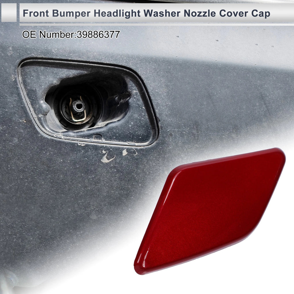 Front Left Headlight Washer Nozzle Cover Cap for Volvo S40 (2008–2010) Red