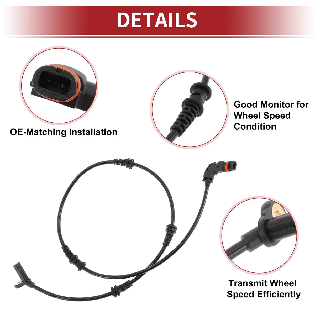 ABS Wheel Speed Sensor No. 1649058200 for Mercedes-Benz ML350 (2006–2011)