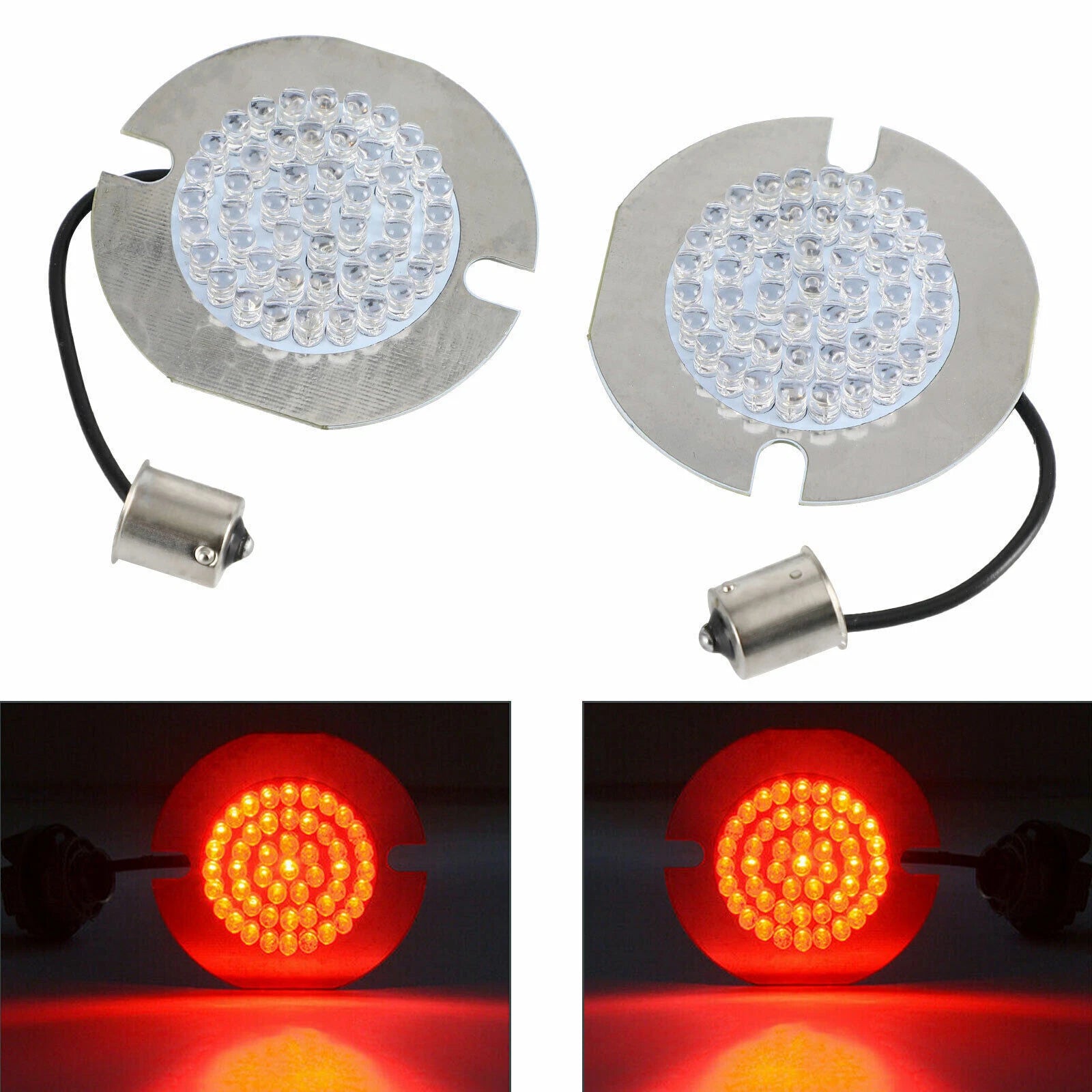 2X 1156 LED Turn Signal Light Bulbs for Harley Touring Road King Softail (T9)