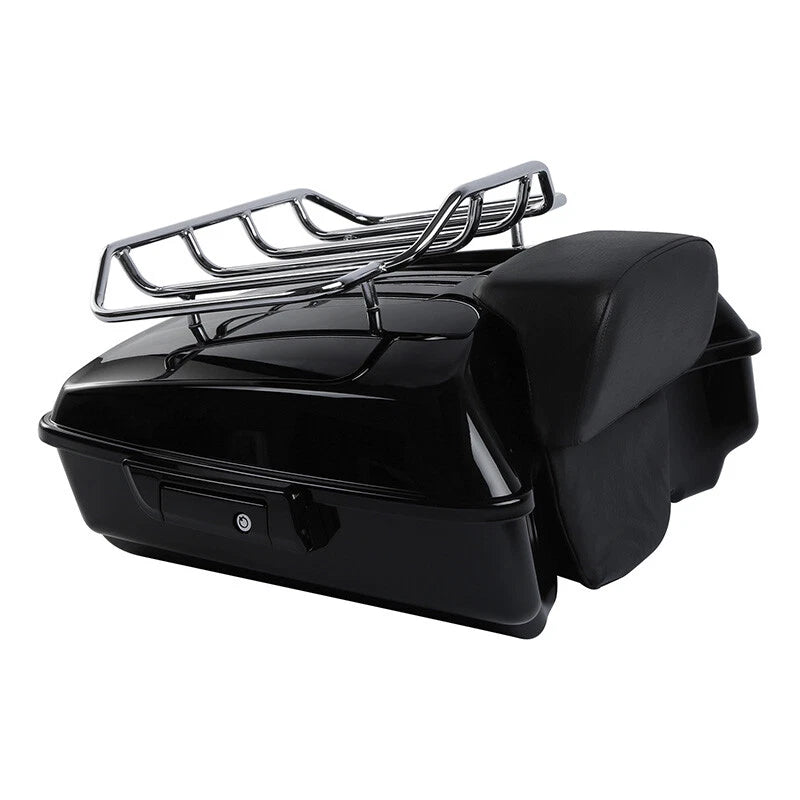 Chopped Trunk Backrest Pad Rack for Harley Touring (2014–2026)