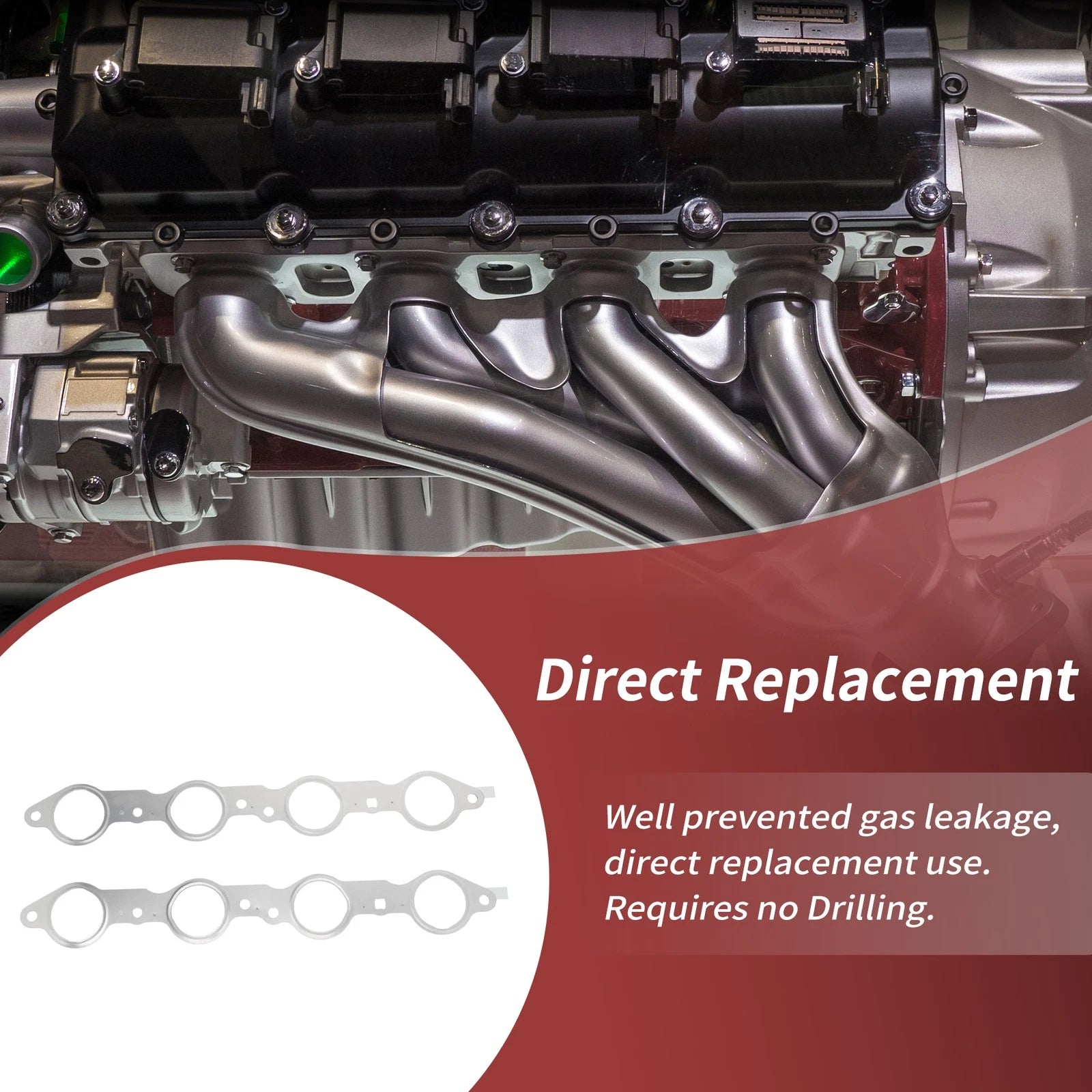 Exhaust Manifold Gasket Seal Replacement for Cadillac Chevy GMC (2009–2015)