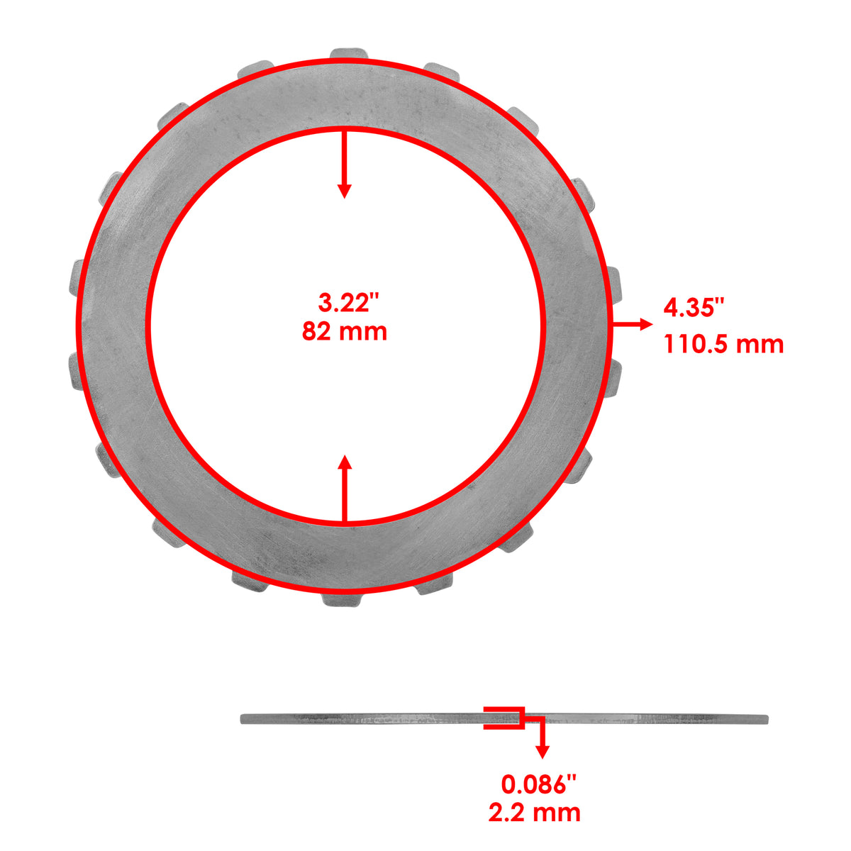 Clutch Plates Replacement for Honda Rincon 650 TRX650FA TRX680FA (2003–2018)