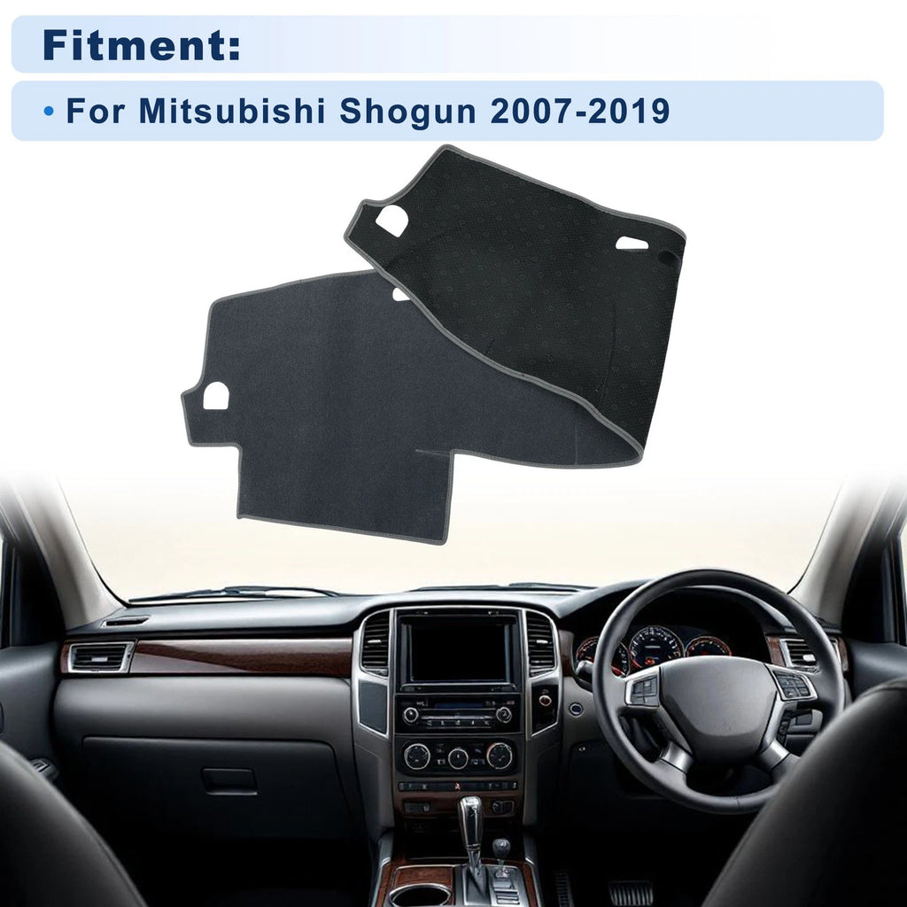 Dash Cover Without HUD for Mitsubishi Shogun (2007–2019) Polyester Gray 1 Set