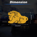 Reflective Bumper Decal for - Yellow Lion Dance