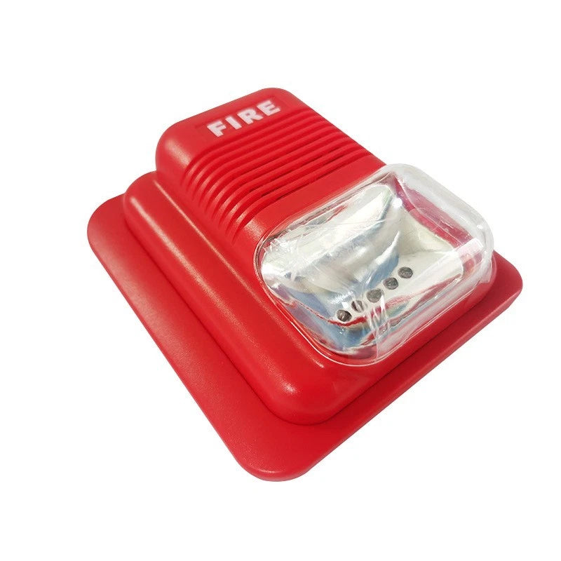 Audible and Visual Alarm Siren with LED Strobe Light for DC 12 24 Volt
