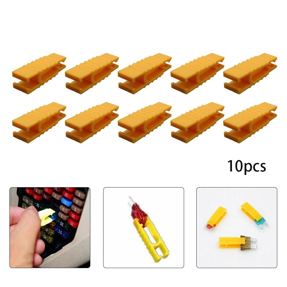 Fuse Puller Tool for Automotive (30x9.5x8.5mm, Set of 5/10)