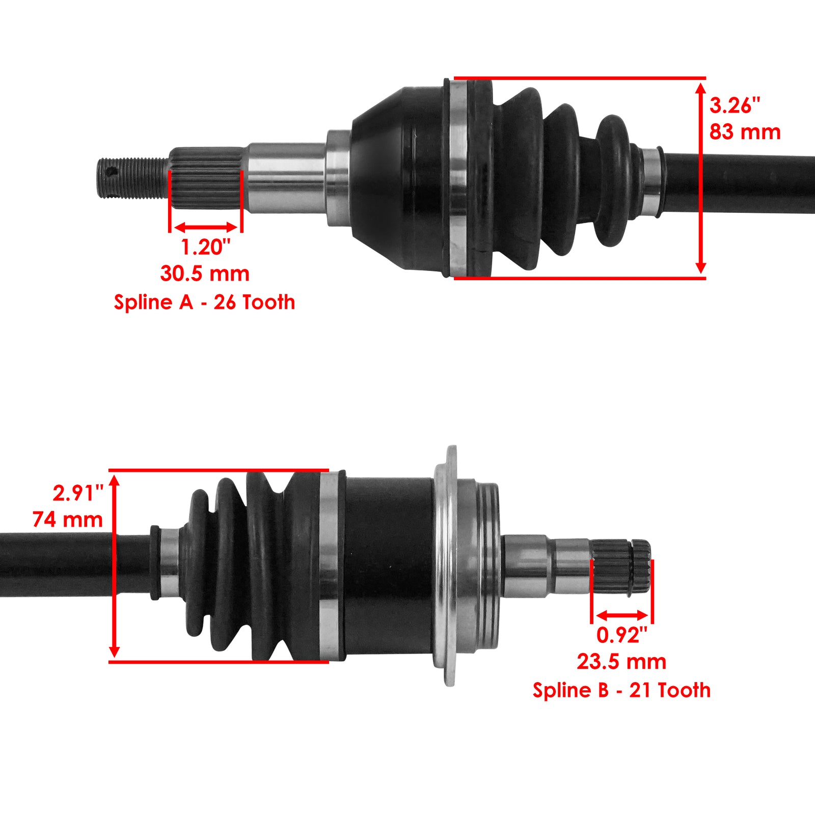 Front Right CV Axle Replacement for Can-Am Outlander 1000R 850 650 XMR (2019–2024)