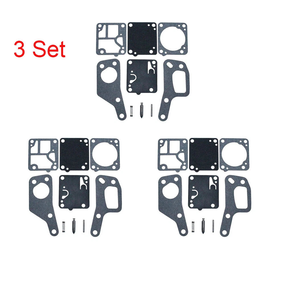 Set of 3 Carburetor Repair Kits for McCulloch Mini Mac 110 120 130 140 (N/A)