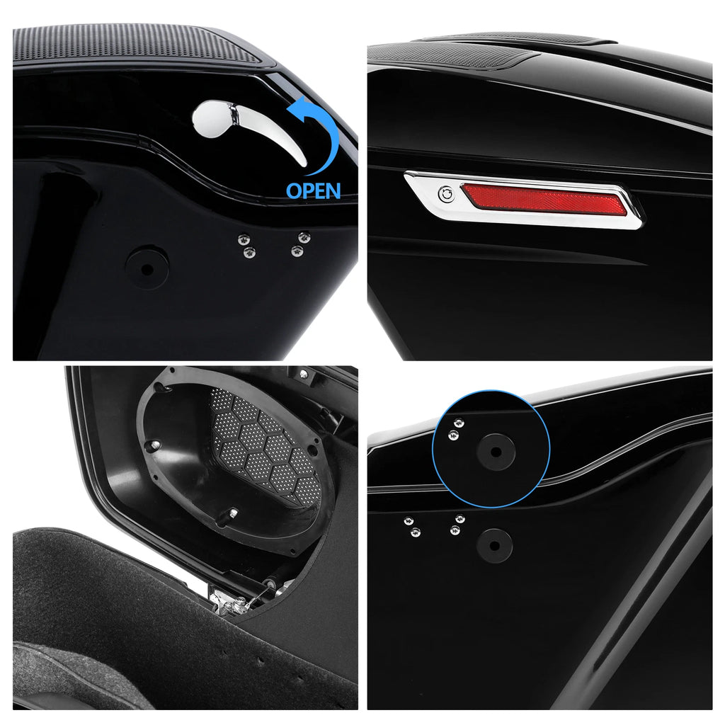 Extended Saddlebag Speaker Lids for Harley CVO Touring (2014–2024)