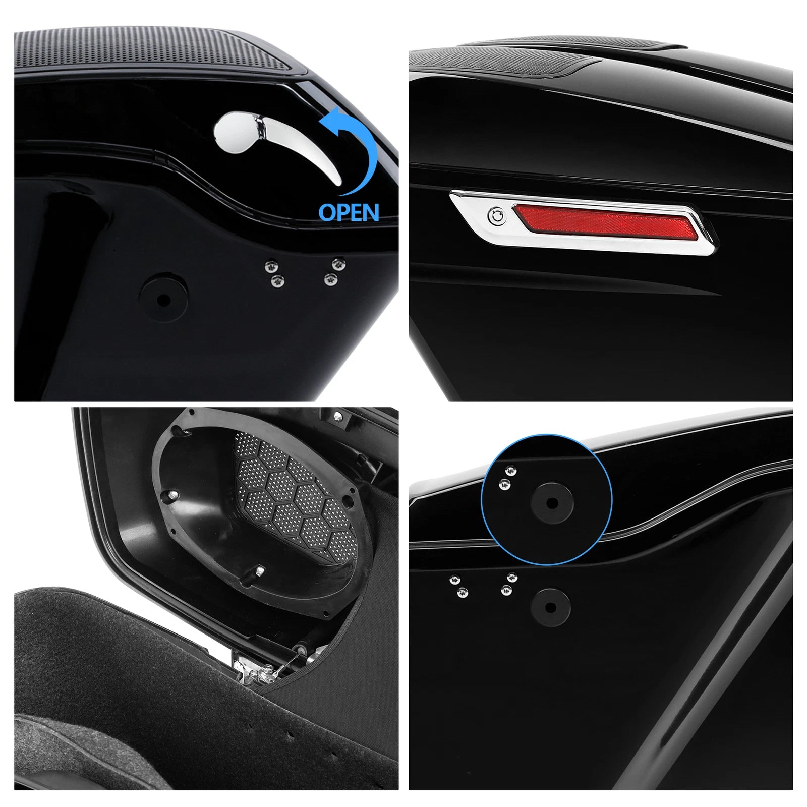 Extended Saddlebag Speaker Lids for Harley CVO Touring (2014–2024)