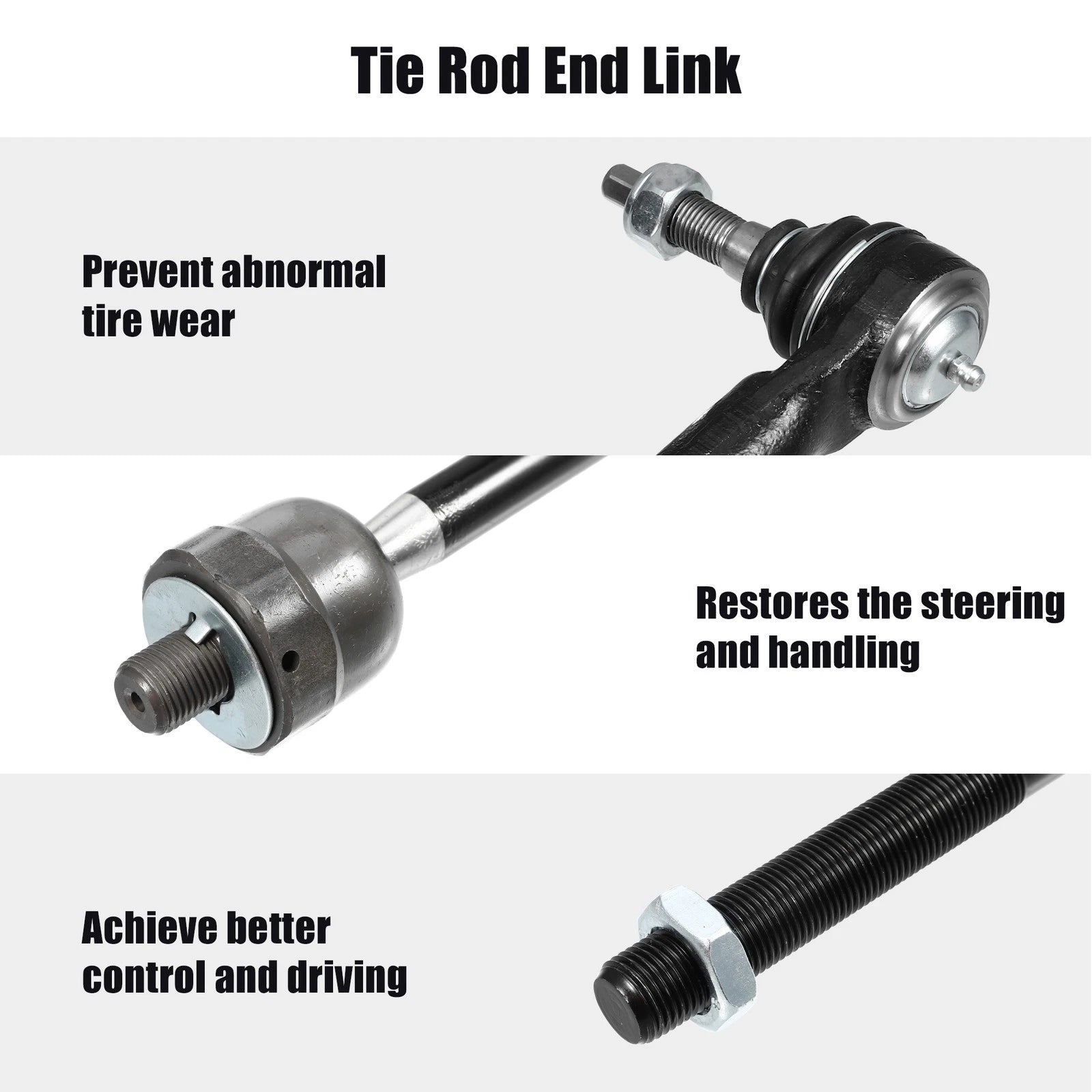 4 Pcs Front Outer Inner Tie Rod End Link Kit for Dodge Charger (2006–2010)