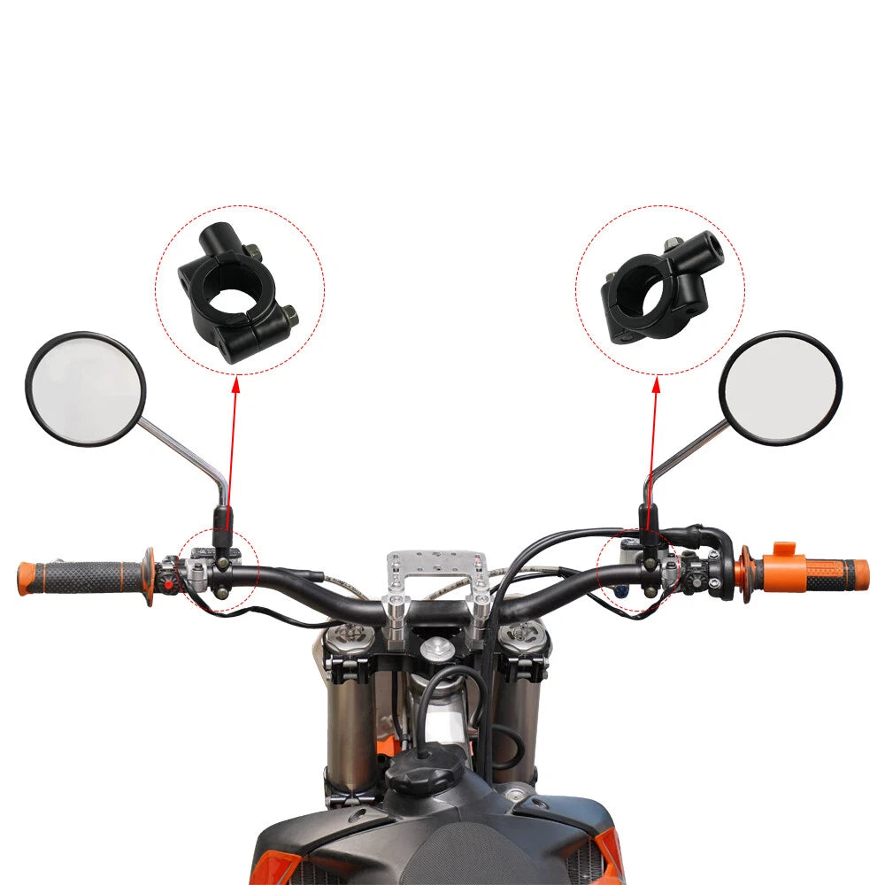 8mm 7/8" Handlebar Mirror Mount Bracket for ATV UTV