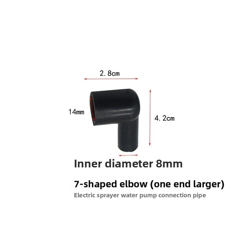 Water Pump Adapter Hose Connector 7 Shaped Elbow for Electric Sprayers