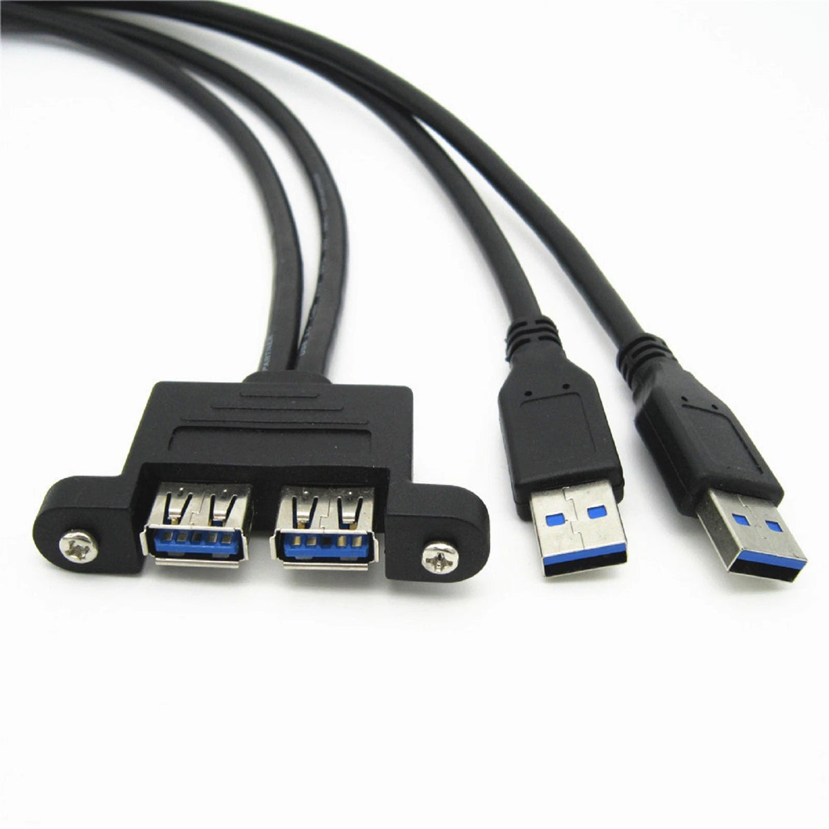 USB 3.0 A Male to Female Extension Cable Panel Mount Adapter (30cm)