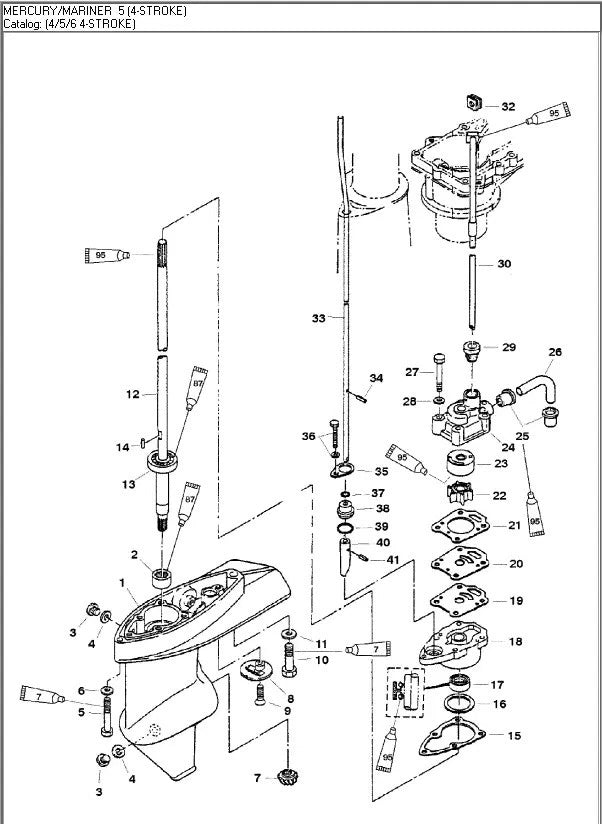 Outboard Water Pump for Mercury Mariner 4 5 6 HP (4M0155395)