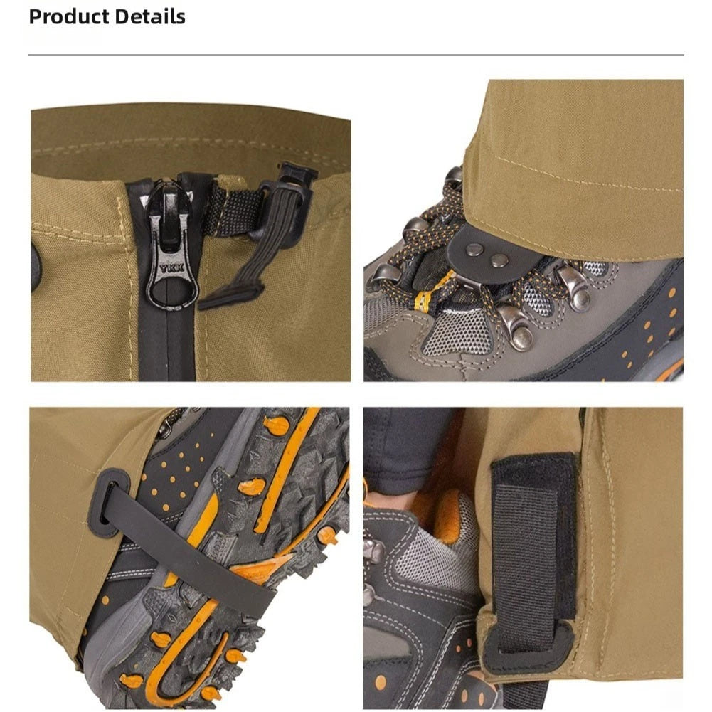 Adjustable Waterproof Hiking Gaiters for Outdoor Activities