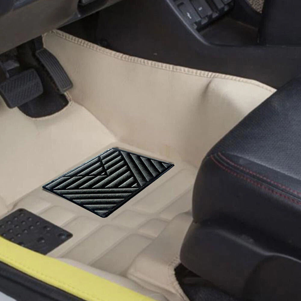 Universal Car Floor Carpet Mat Patch Foot Rest Heel Scuff Plate Pedal Pad Black