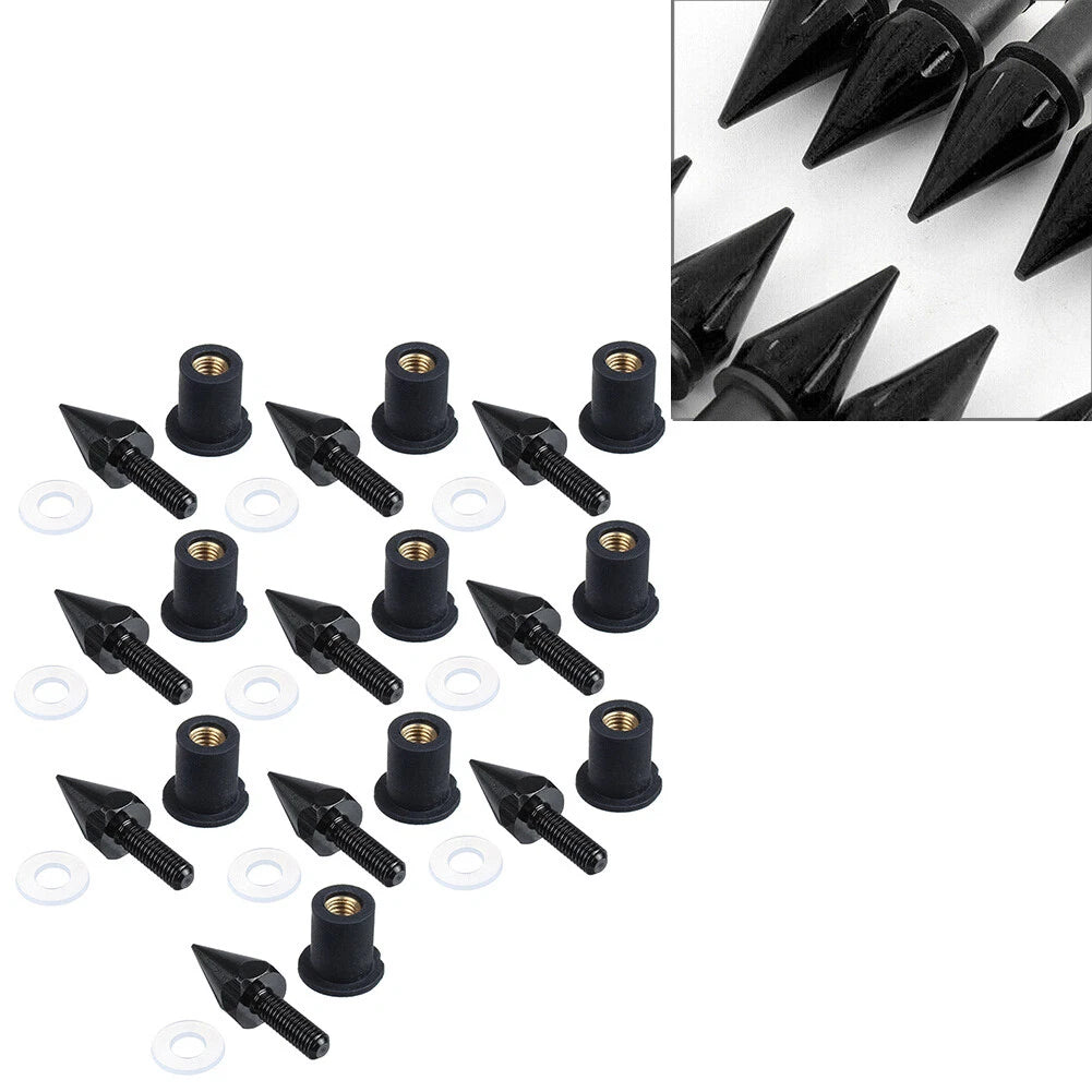 10 Piece Windshield Spike Bolts for Motorcycle (5MM)