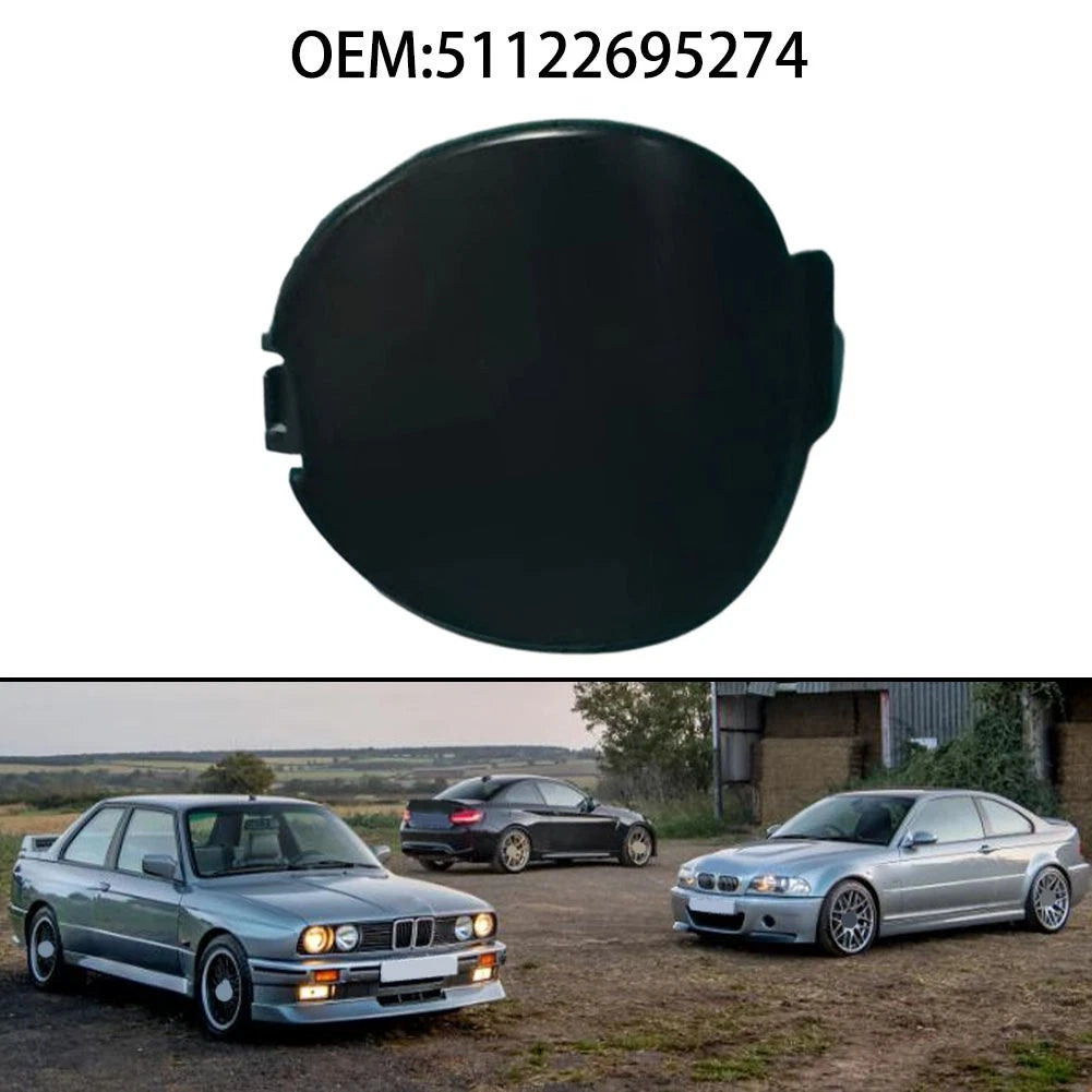 Tow Hook Cover for BMW E46 (2002–2006) 51122695274 Black ABS