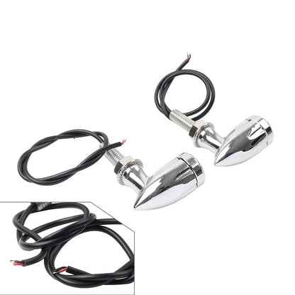 Mini Turn Signal Light Blinker 8mm Chrome for Bobber Cafe Racer