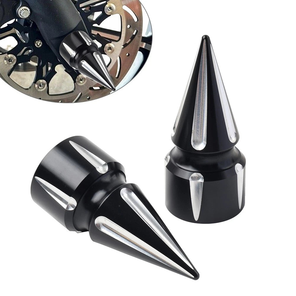 Front Axle Cap Nut Cover 3.6" Black for Harley Softail (2007–Present), Dyna (2008–Present), Street Glide (2007–Present)